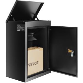 VEVOR Package Delivery Boxes for Outside 15.4" x 10.6" x 20.5", Galvanized Steel Wall Mount Mailbox with Coded Lock, Anti-Theft Baffle