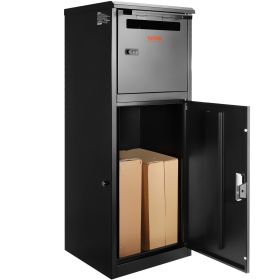 VEVOR Package Delivery Boxes for Outside 16.2"x15.8"x44", Galvanized Steel Package Delivery Box with Coded Lock, Removable Anti-theft Baffle